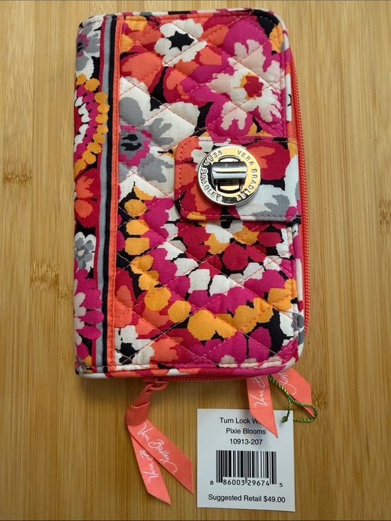 Vera Bradley Handbags - NWT Vera Bradley Pixie Blooms Quilted Turn Lock Wallet